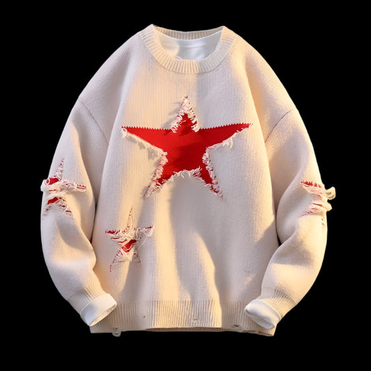 Star Autumn Wool Sweater Knitted Pullovers